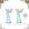 Glitzhome® 10.75" Christmas Lighted Acrylic Color Changing Tabletop Angel Figurine Set